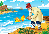Картинка на тему синквейн о рыбаке и рыбке
