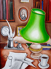 Картинка синквейн на тему зеленая лампа